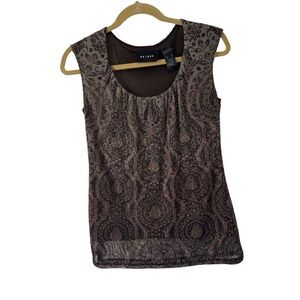 Y2K‎ AXcess Brown Paisley Print Top Sz S Womens